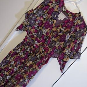 Aryn k floor length floral dress